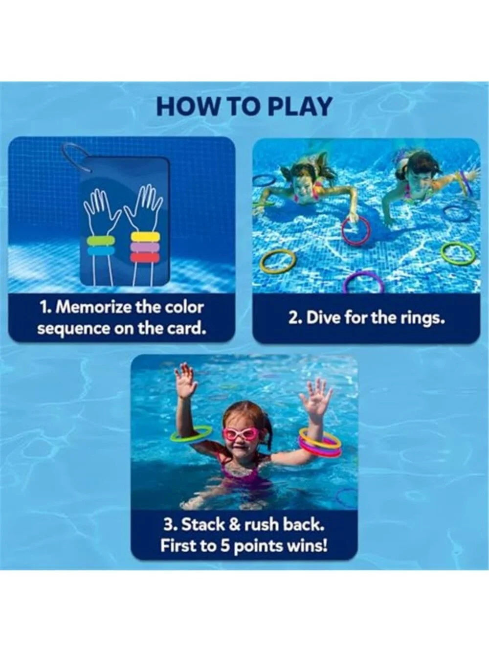 Pool Toys & Games, Dive Rings for Kids & Teens